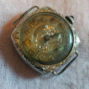GRUEN 30'S "GUILD" "ULTRA QUALITY" 14k wg inlaid/engraved case &dial, Runs exc